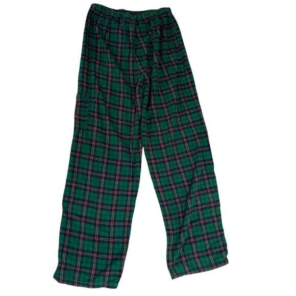 Disney green plaid flannel embroidered goofy pajama pants size small - Picture 4 of 5